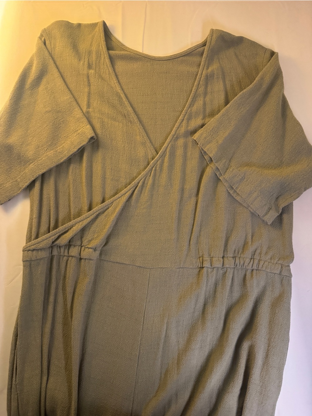 esby Olive Green Long Sleeve Duffy Jumper Dress